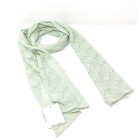 70% Wool 30% Cashmere Knitted Scarf - Lime Green